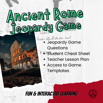 Preview of Ancient Rome Jeopardy Game - Learning with Games - Grades 6-12