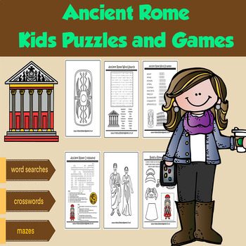 Preview of Ancient Rome .Kids Puzzles and Games
