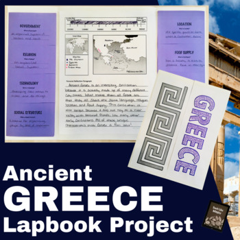 Preview of Ancient Greece Project - Lapbook Template - 6th Grade Social Studies