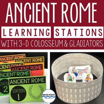 Preview of Ancient Rome Learning Stations 3-D Colosseum Gladiators Rome Activities