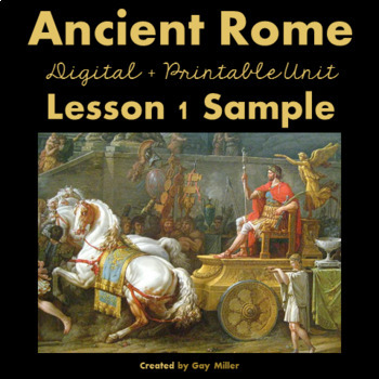 Preview of Ancient Rome Lesson 1 Introduction Sample Unit