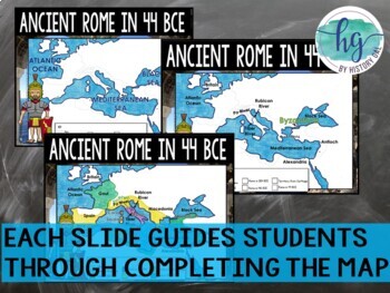 Ancient Rome to 44 BCE Map Activity (Print and Digital) by History Gal