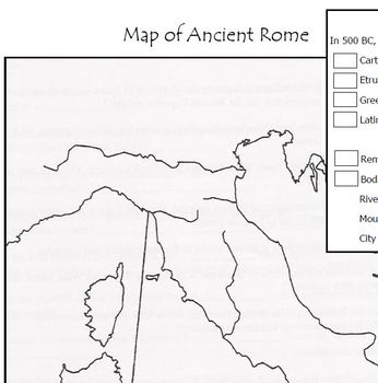 Ancient Rome - Map Activity by Mr C shop | Teachers Pay Teachers