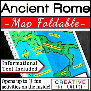 Preview of Ancient Rome Map Foldable with Informational Text