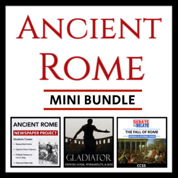 Preview of Ancient Rome Mini Bundle: Fun Project, Gladiator Movie Guide, & Class Debate