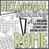 Ancient Rome Paper & Digital Hexagonal Cards with Writing 