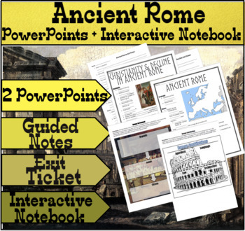 Preview of Ancient Rome PowerPoint Bundle + Interactive Notebook