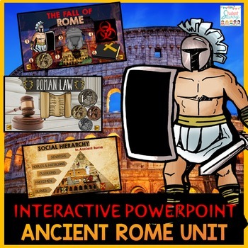 Preview of Ancient Rome PowerPoint Google Slides Timeline Roman Empire Fall of Rome Unit
