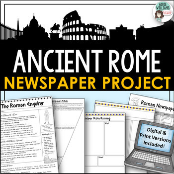 Preview of Ancient Rome / Roman Empire Newspaper Project - Digital & Print