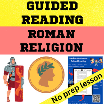 Preview of Ancient Rome  - Roman Religion Guided Reading worksheet digital & slide deck