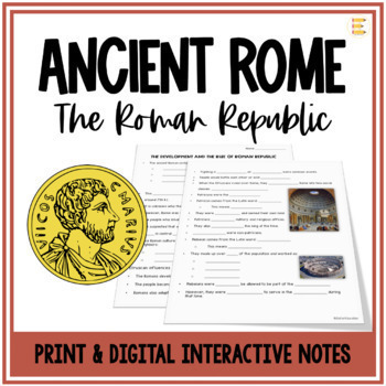 Preview of Ancient Rome Roman Republic Google Slides ™ and Notes