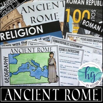 Preview of Ancient Rome (Roman Republic, Roman Empire & Fall) PowerPoint and Guided Notes