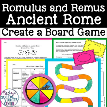 Ancient Rome Romulus and Remus Board Game Project | TPT