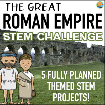 Preview of Ancient Rome STEM Team Building Activities Set of 5 STEM Projects