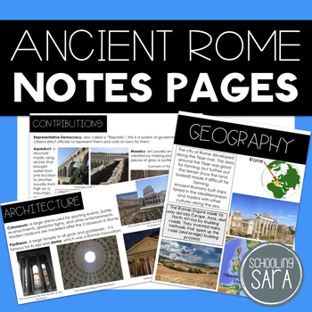 Preview of Ancient Rome Social Studies Interactive Notes | 3rd Grade VA SOL Aligned