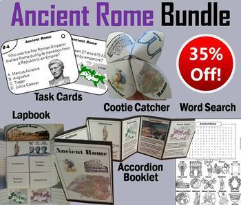 Preview of Ancient Rome Task Cards & Activities Bundle (Roman Empire Unit: Julius Caesar)