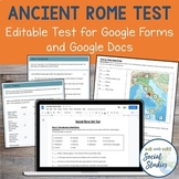Ancient Rome Test for Google Drive | Study Guide and Unit 