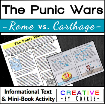 Preview of Ancient Rome - The Punic Wars - Informational Text & Mini-Book Activity