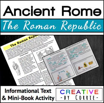 Preview of Ancient Rome - The Roman Republic - Informational Text & Mini-Book Activity