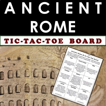 Preview of Ancient Rome Tic-Tac-Toe Choice Board