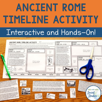Preview of Ancient Rome Timeline Activity | Printable Timeline | Roman Republic and Empire