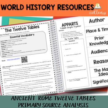 Preview of Ancient Rome Twelve Tables Primary Source Analysis