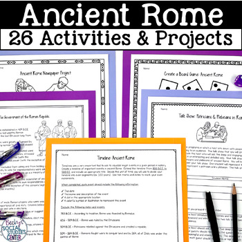 Preview of Ancient Rome Unit Bundle: Projects and Activities
