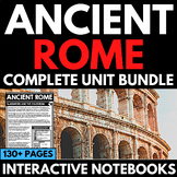 Ancient Rome Unit Bundle - Reading Passages - Ancient Rome Project - Map