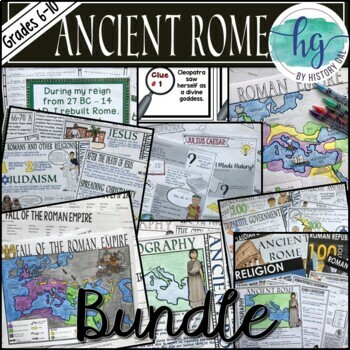 Preview of Ancient Rome Unit Bundle of Lessons, Activities, Maps, Doodle Notes and More