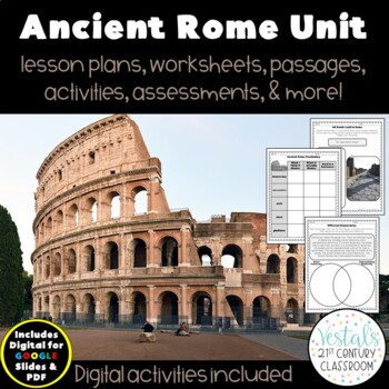 Preview of Ancient Rome Unit - Lesson Plans and Activities - {Digital & PDF Included}