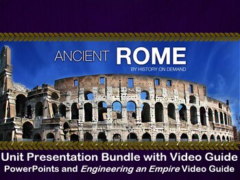 Preview of Ancient Rome Unit Presentations Bundle with Video Guide and Tests