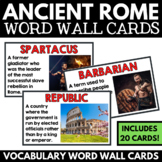 Ancient Rome Unit Word Wall Cards - Ancient Rome Vocabular