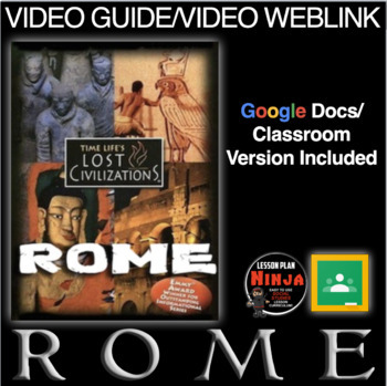 Preview of Ancient Rome Video Questions, Video Link + Google Apps Version Distance Learning