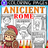 Ancient Rome Vocabs Coloring Pages & Writing Paper Activit