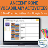 Ancient Rome Vocabulary Activities for Google Drive