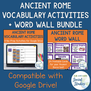 Preview of Ancient Rome Vocabulary Activity Set and Word Wall Bundle