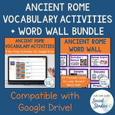 Ancient Rome Vocabulary Activity Set and Word Wall Bundle