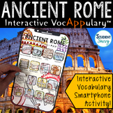 Ancient Rome Vocabulary Activity - Word Wall - Rome Intera