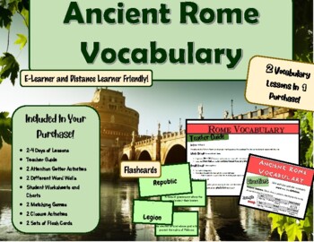Preview of Ancient Rome Vocabulary Lesson