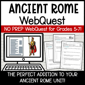Preview of Ancient Rome WebQuest | A NO PREP Digital Ancient Rome Activity
