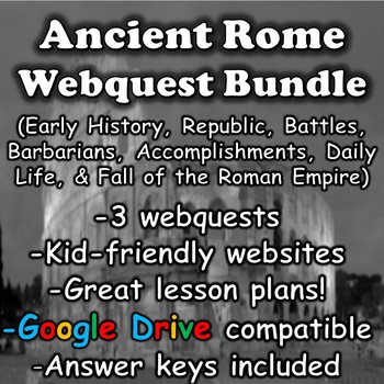 Preview of Ancient Rome Webquest Bundle (Roman Empire)