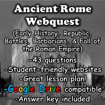 Preview of Ancient Rome Webquest (Roman Empire)