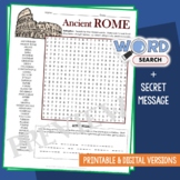 Roman Empire, Ancient Rome Word Search Puzzle Activity Worksheets