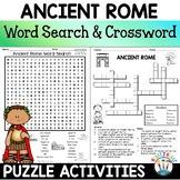$1 DEAL Ancient Rome Word Search & Crossword Puzzle Activities