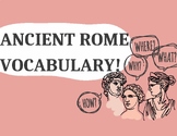 Ancient Rome Word Wall Unit Vocabulary