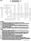 Ancient Rome Worksheet/ Crossword Puzzle (Roman Empire Uni