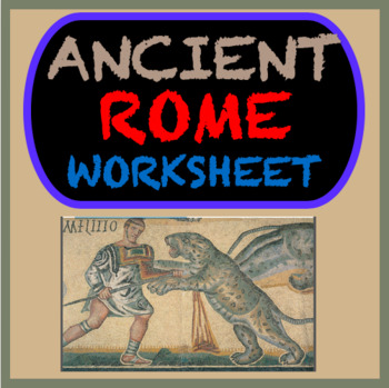 Preview of Ancient Rome Worksheet: Government, Religion, Geography (CCLS)