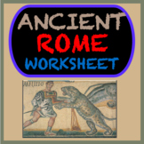 Ancient Rome Worksheet: Government, Religion, Geography (CCLS)