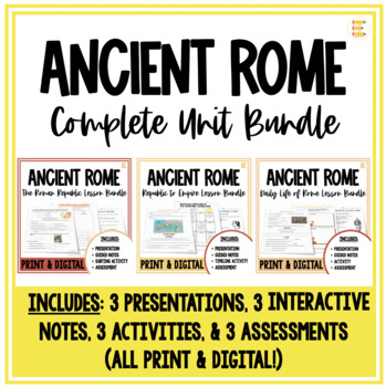 Preview of Ancient Rome World History Unit Bundle
