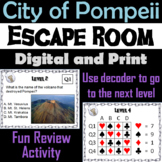 Ancient Rome and the City of Pompeii Activity Escape Room 